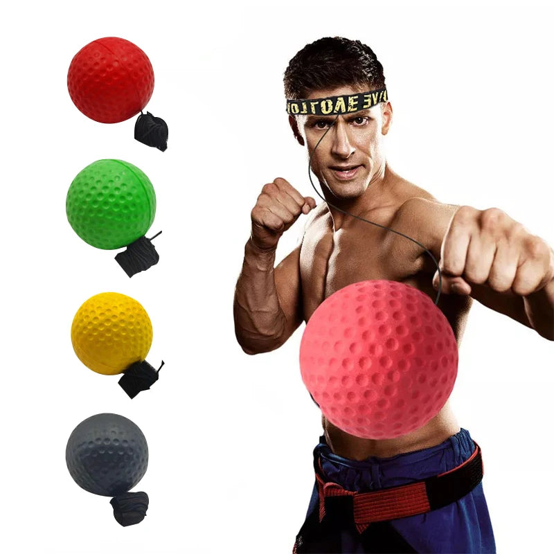 StrikePro Head-Mounted Speed Ball: PU Punch Ball for MMA and Boxing Training