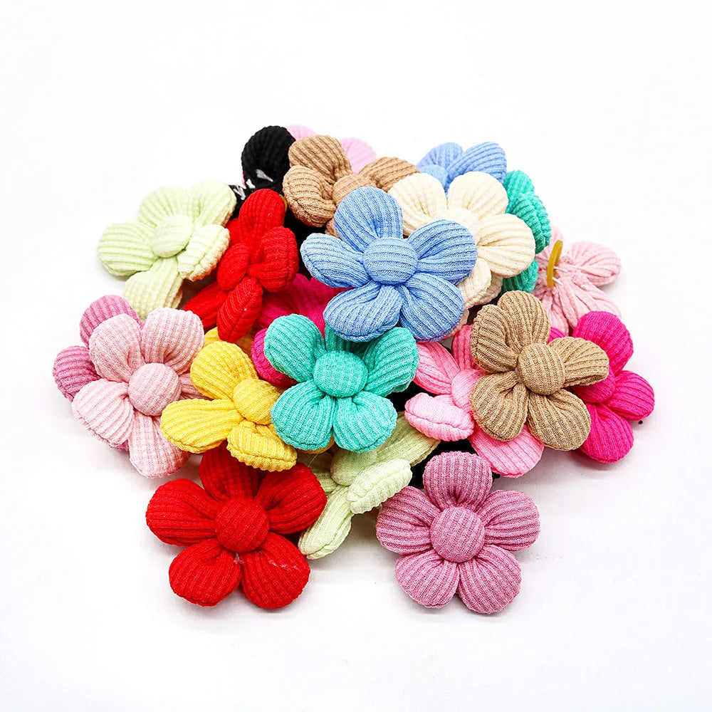 PawPerfection™ Flower Dog Grooming Bows: Pet Hair Accessories Set