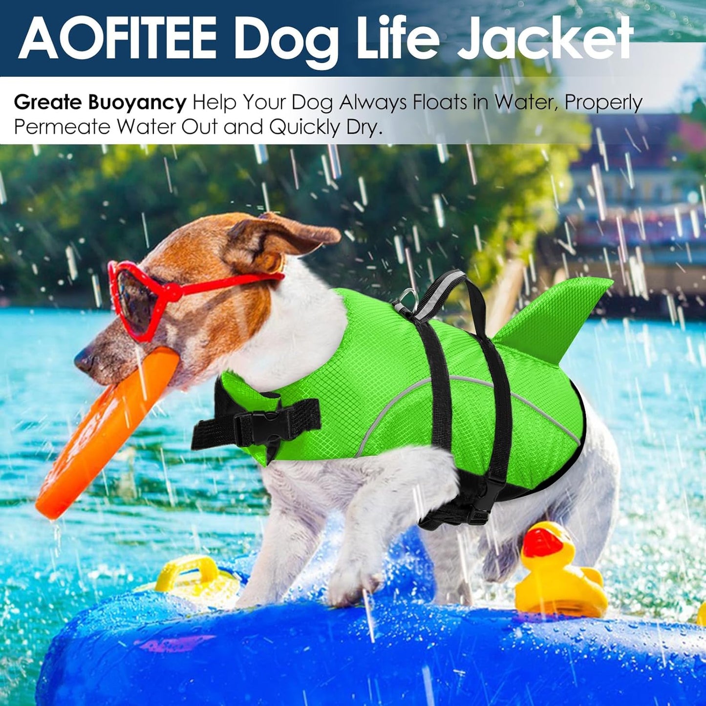 AquaPaws™ Dog Life Vest: Small Dog Life Jacket with High Flotation and Rescue Handle - Keep Your Pup Safe During Water Adventures!