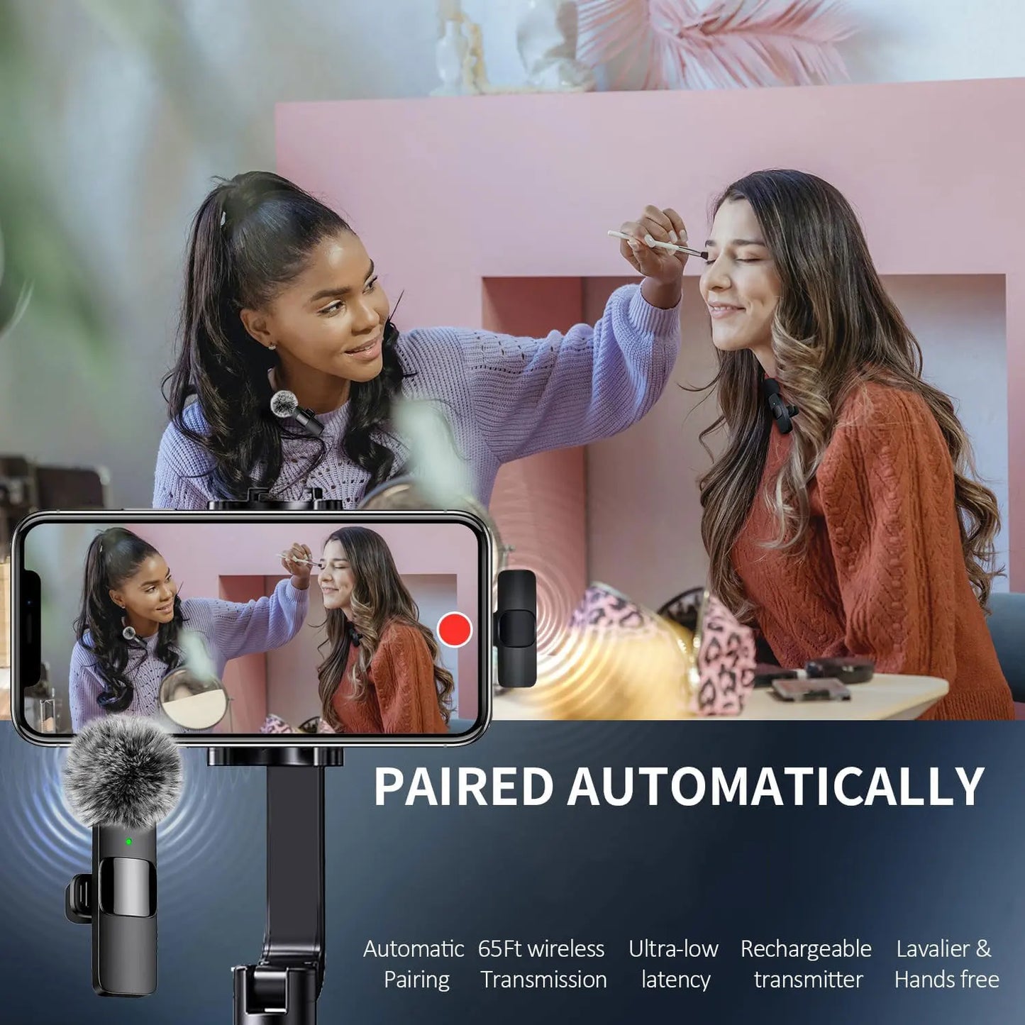 SoundSync™ Mini Wireless Lavalier Microphone: Crystal Clear Audio for Mobile Recording