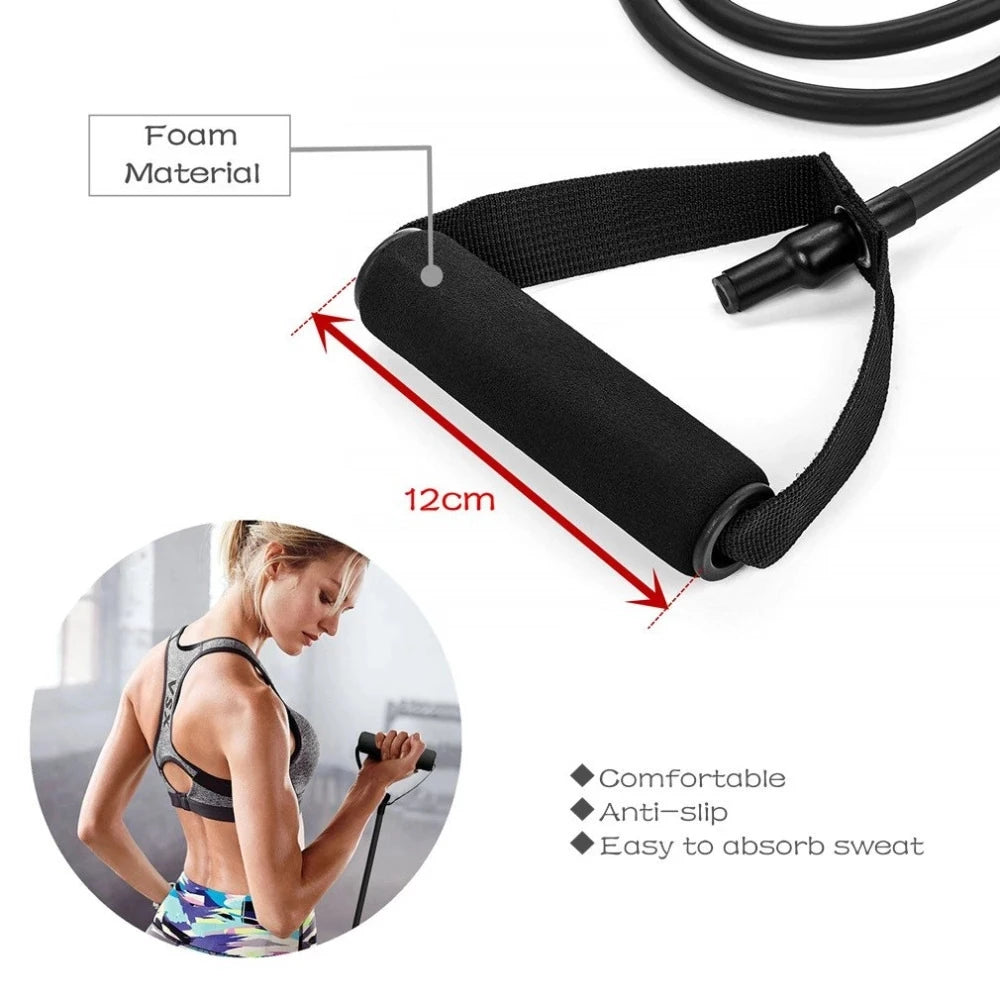 RexCore™ 5-Level Resistance Yoga Bands: Elastic Exercise Tubes for Home Workouts