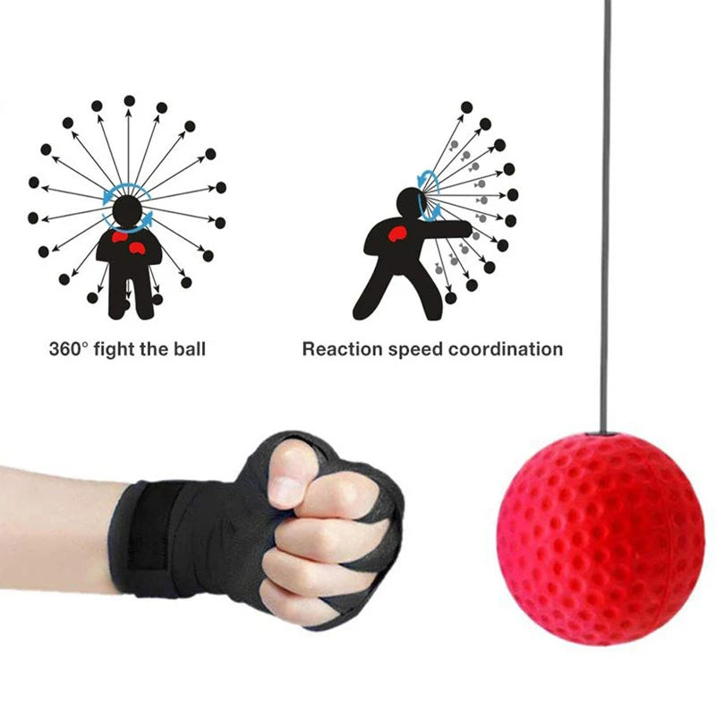 StrikePro Head-Mounted Speed Ball: PU Punch Ball for MMA and Boxing Training