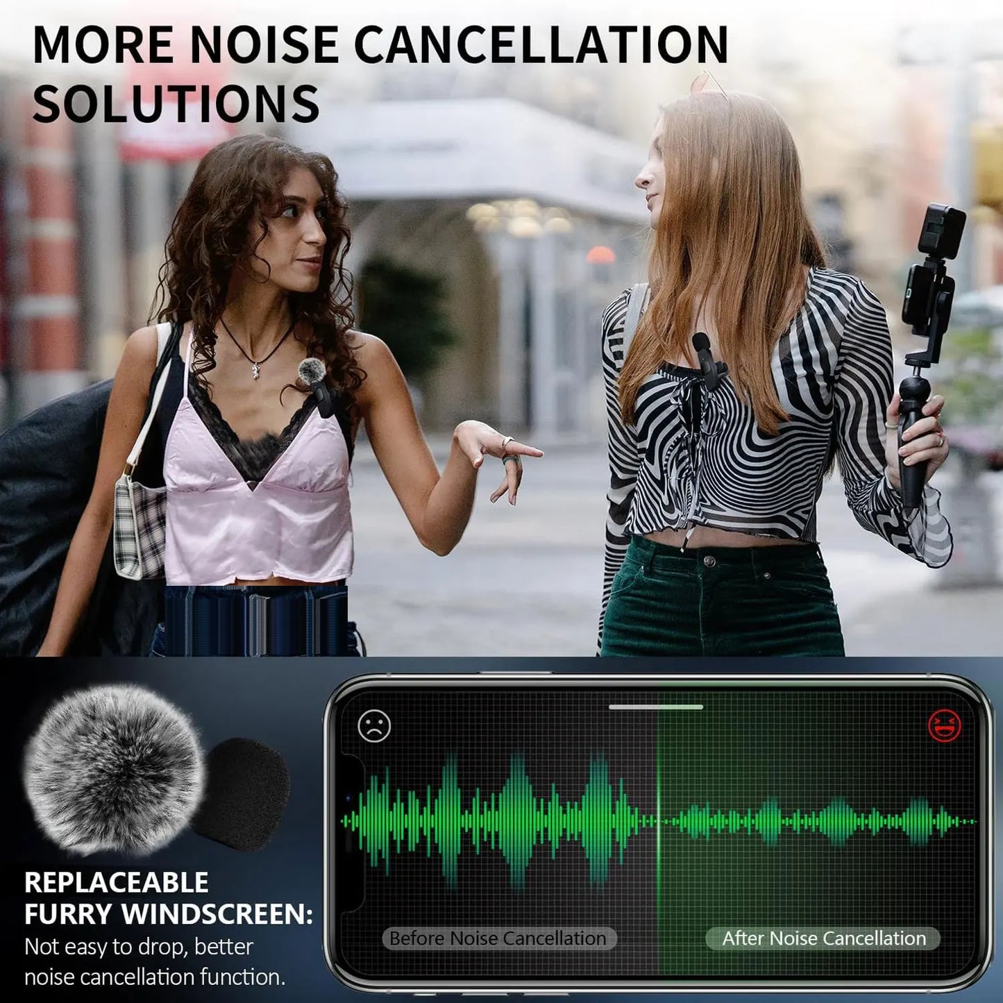 SoundSync™ Mini Wireless Lavalier Microphone: Crystal Clear Audio for Mobile Recording