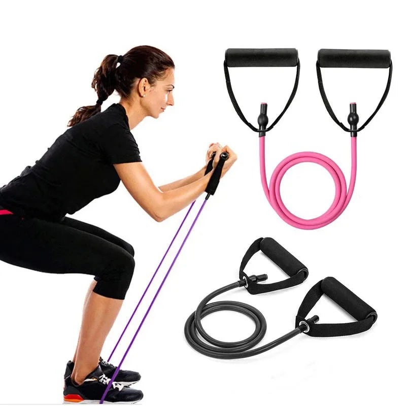 RexCore™ 5-Level Resistance Yoga Bands: Elastic Exercise Tubes for Home Workouts
