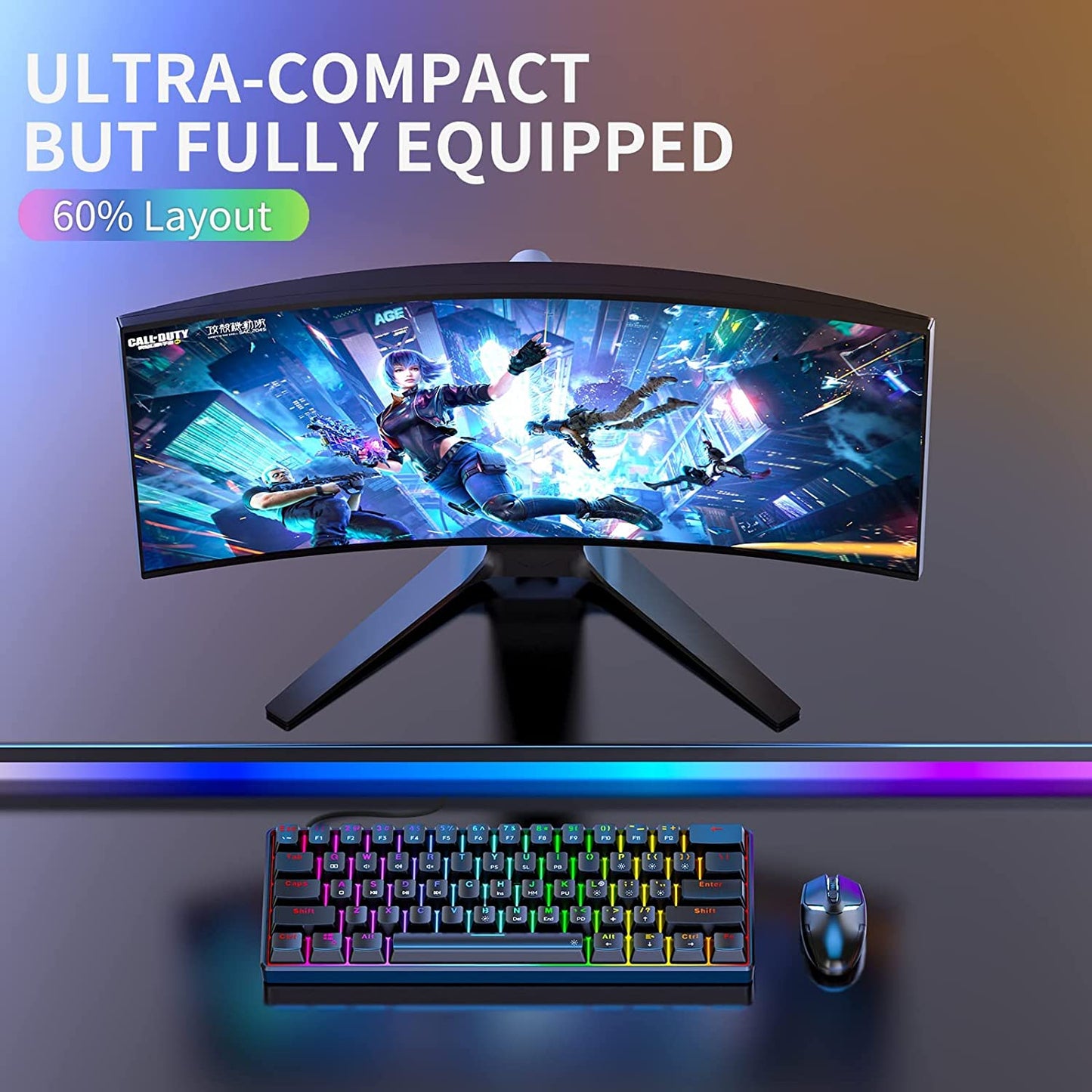 Nexa TH61 60% RGB Mechanical Keyboard - Ultra-Compact & Programmable