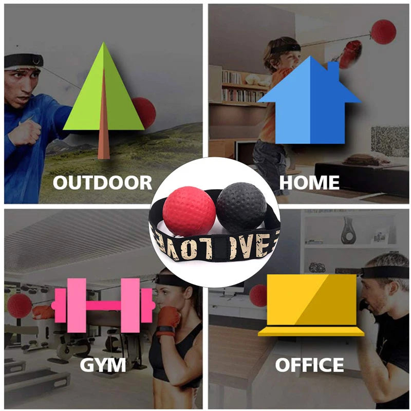 StrikePro Head-Mounted Speed Ball: PU Punch Ball for MMA and Boxing Training
