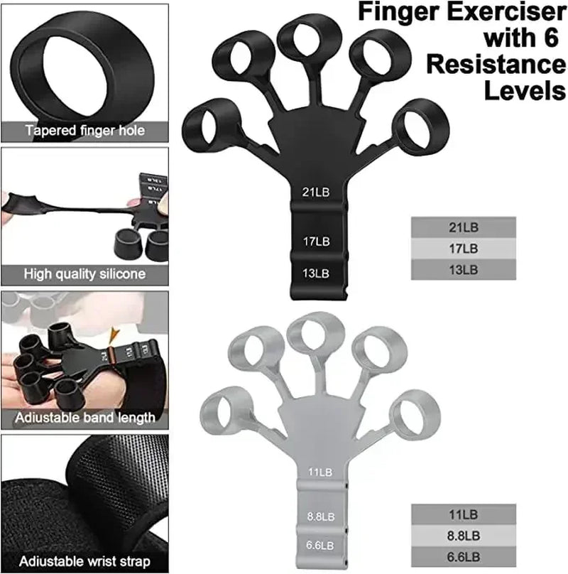 GripMaster™ Silicone Hand Strengthener: Grip Trainer & Finger Exercise Stretcher