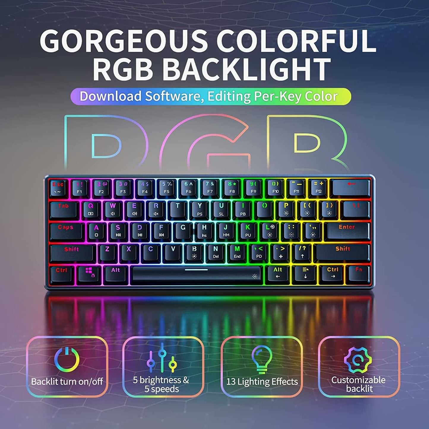 Nexa TH61 60% RGB Mechanical Keyboard - Ultra-Compact & Programmable