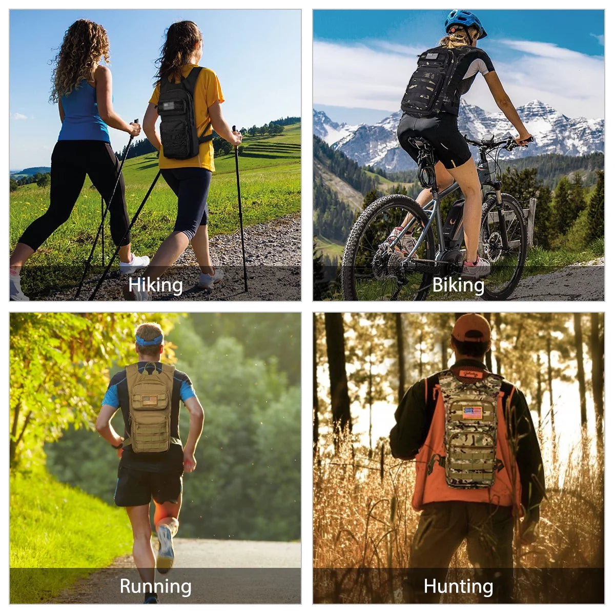 TrailQuench™ 17L Hydration Backpack with 3L TPU Bladder for Outdoor Adventures