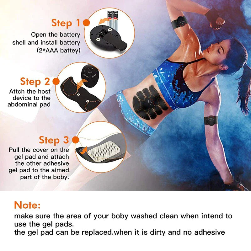 FitPulse™ EMS Ab Trainer: Muscle Toning Stimulator Belt