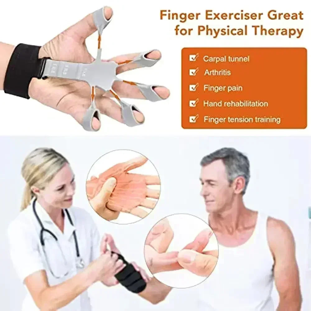 GripMaster™ Silicone Hand Strengthener: Grip Trainer & Finger Exercise Stretcher