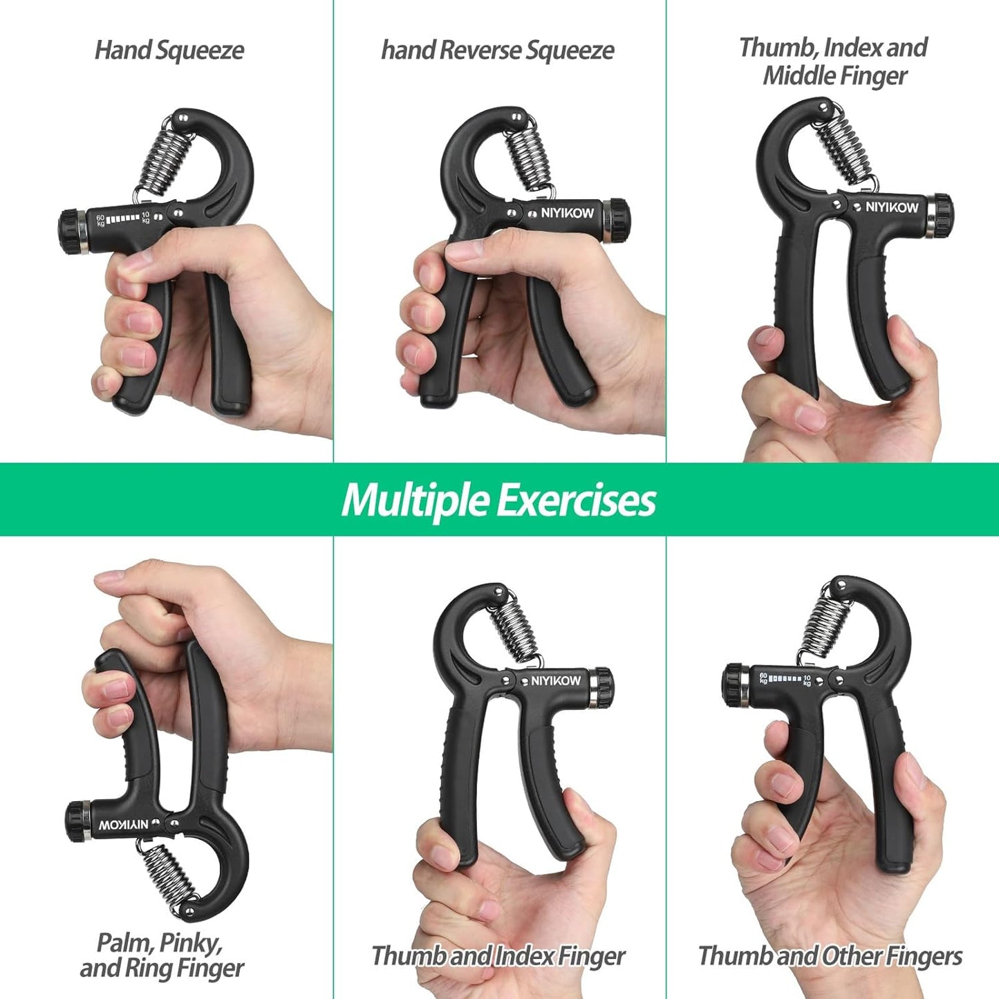 PowerGrip™ Adjustable Hand Strength Trainer: 22-132Lbs Resistance
