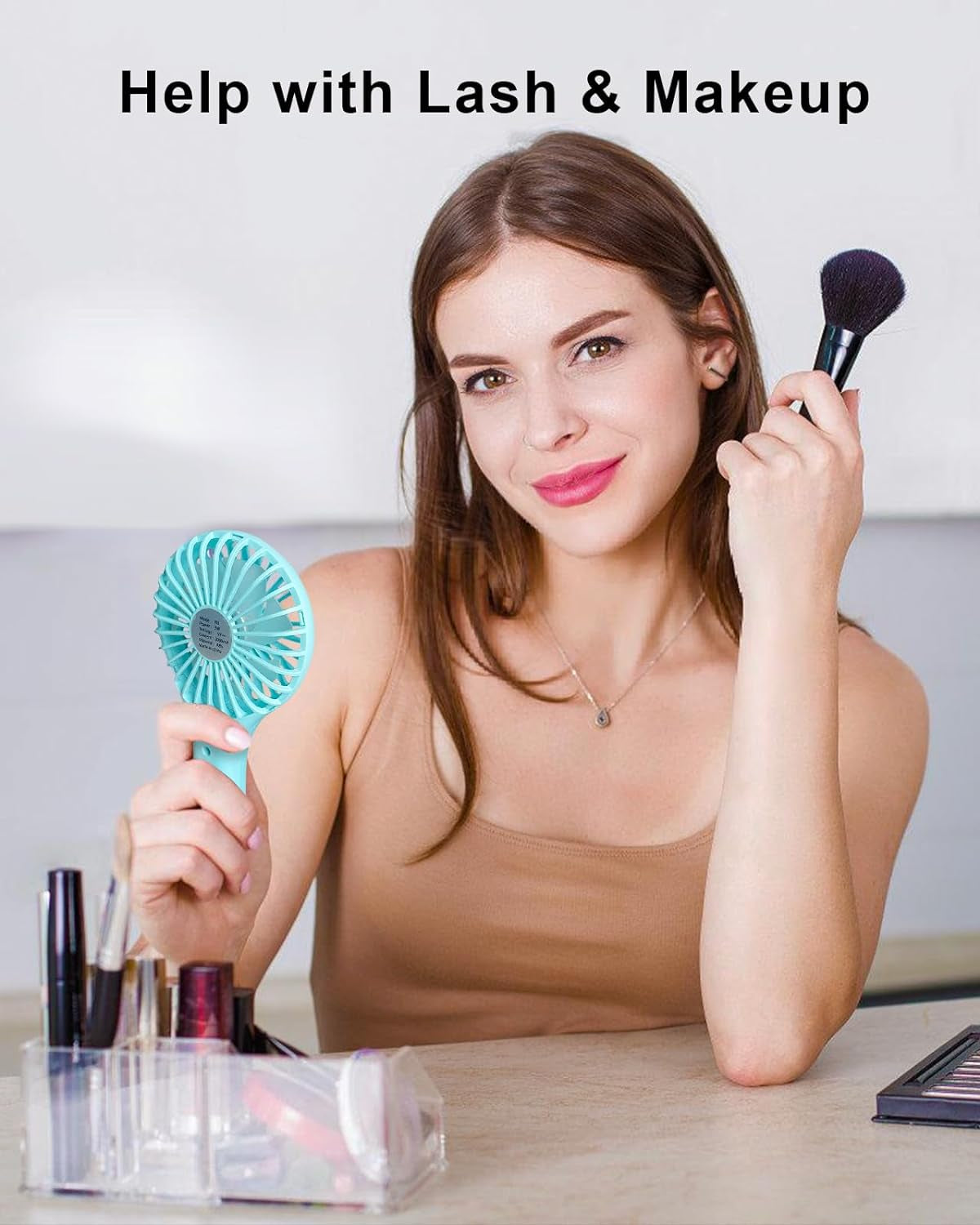 BreezeBliss™ Mini Handheld Fan: Portable USB Rechargeable Eyelash Fan