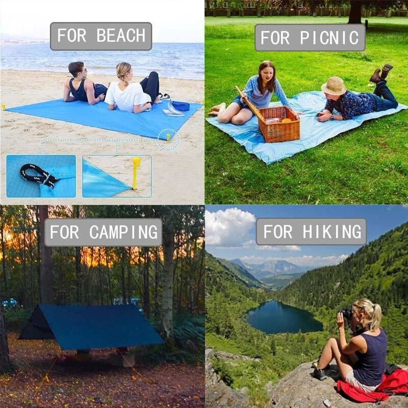 Sandscape™ Oversized Sand-Free Beach Mat: Your Ultimate Companion for Outdoor Adventures, Travel, Camping, and Picnics!