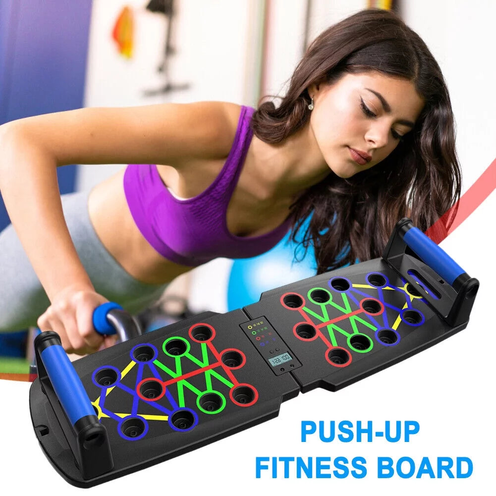 PushPro™ Portable 10-in-1 Foldable Push-Up Board with Timer