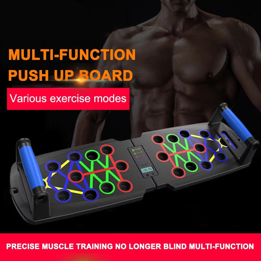 PushPro™ Portable 10-in-1 Foldable Push-Up Board with Timer