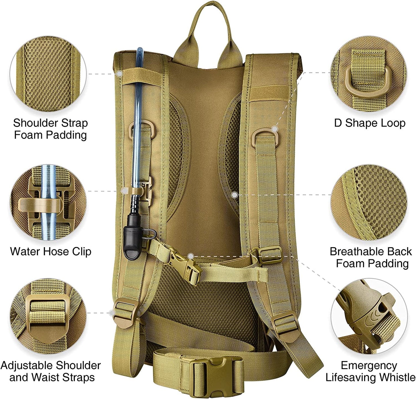 TrailQuench™ 17L Hydration Backpack with 3L TPU Bladder for Outdoor Adventures