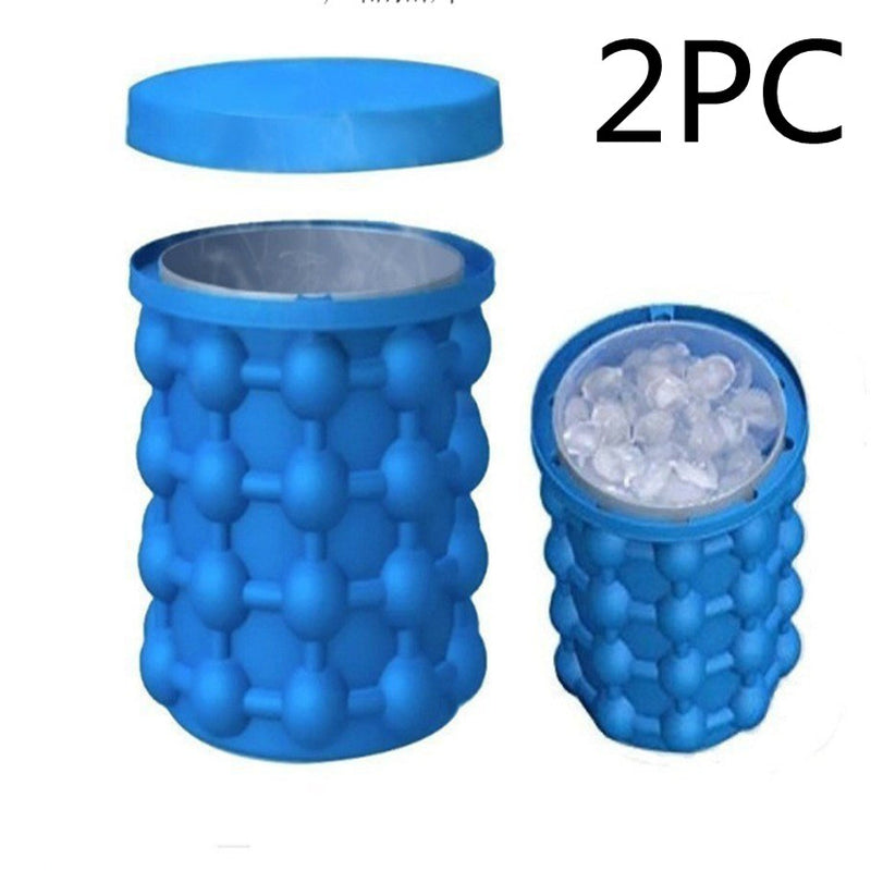 FrostFlow™ Rapid Ice Maker: Silicone Ice Cube Storage Bucket