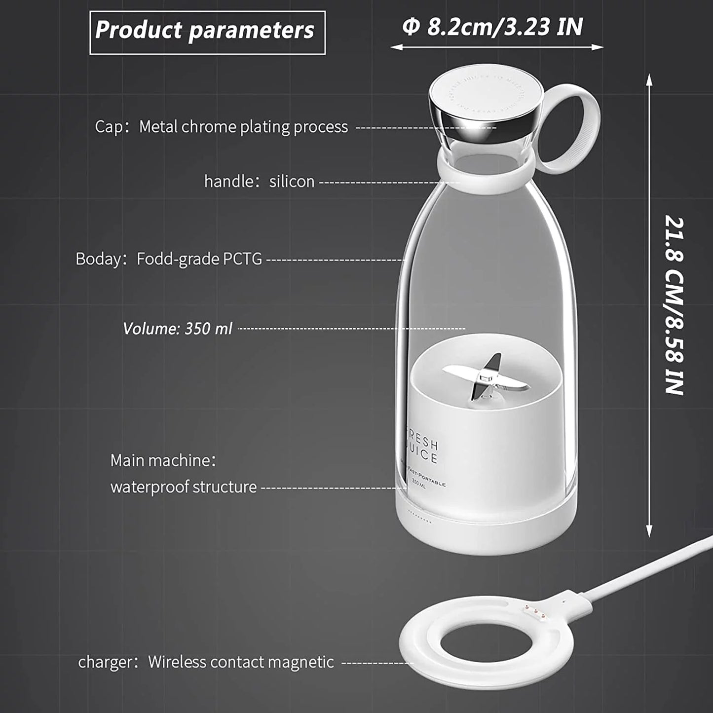 MixMaster™ Personal Mini Blender: Smoothies & Juice Cup