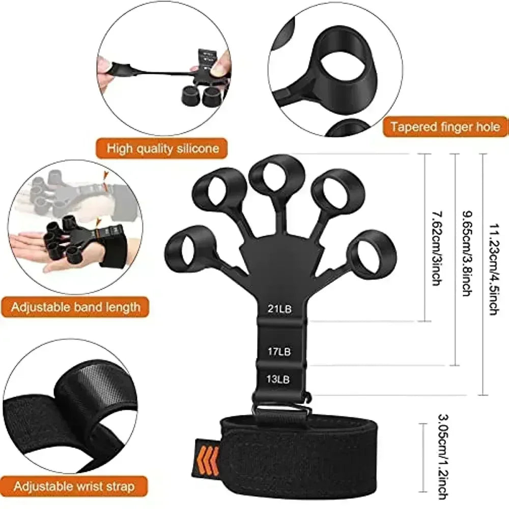 GripMaster™ Silicone Hand Strengthener: Grip Trainer & Finger Exercise Stretcher
