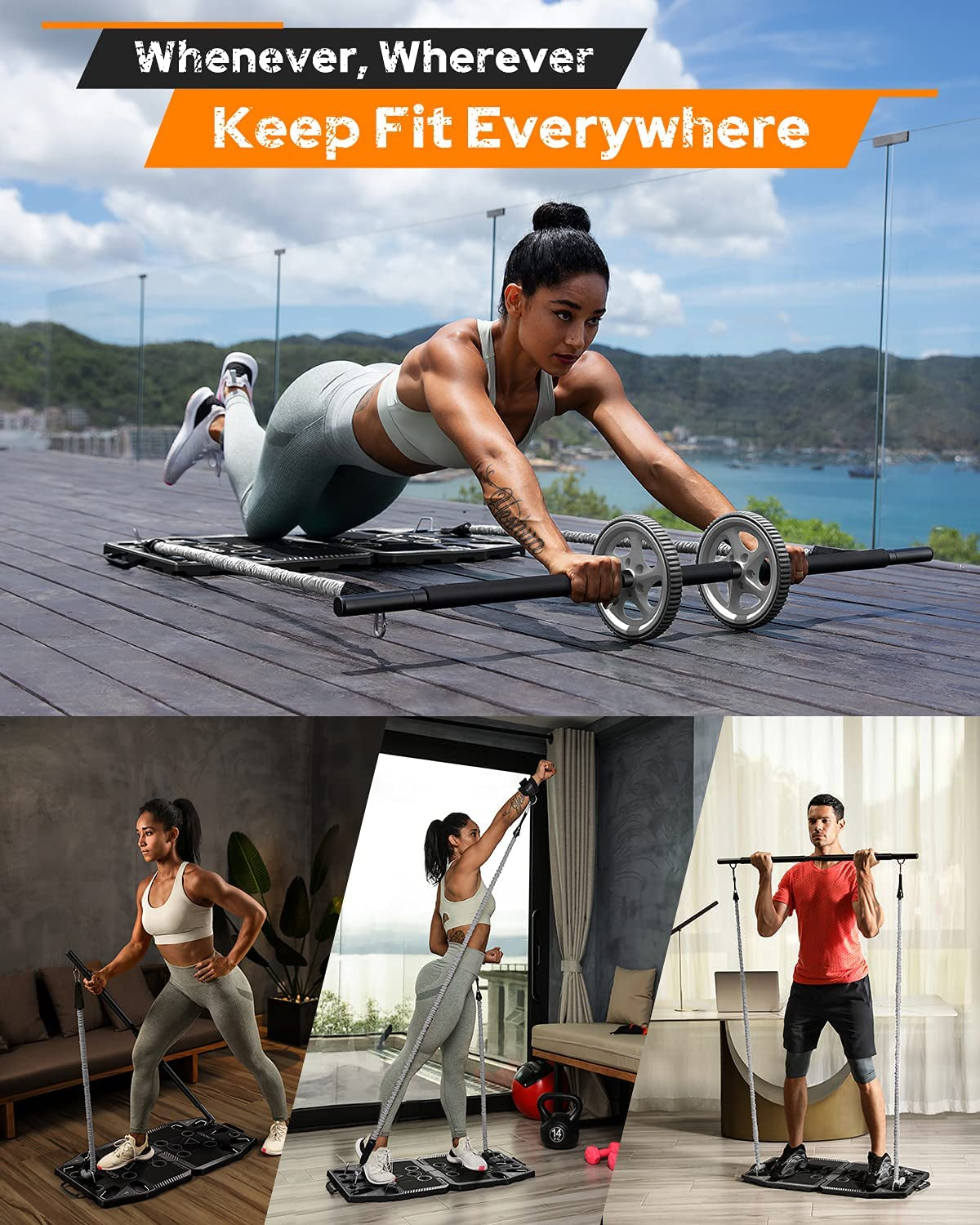 PowerCore™ Portable Home Gym: 14-in-1 Full Body Workout System
