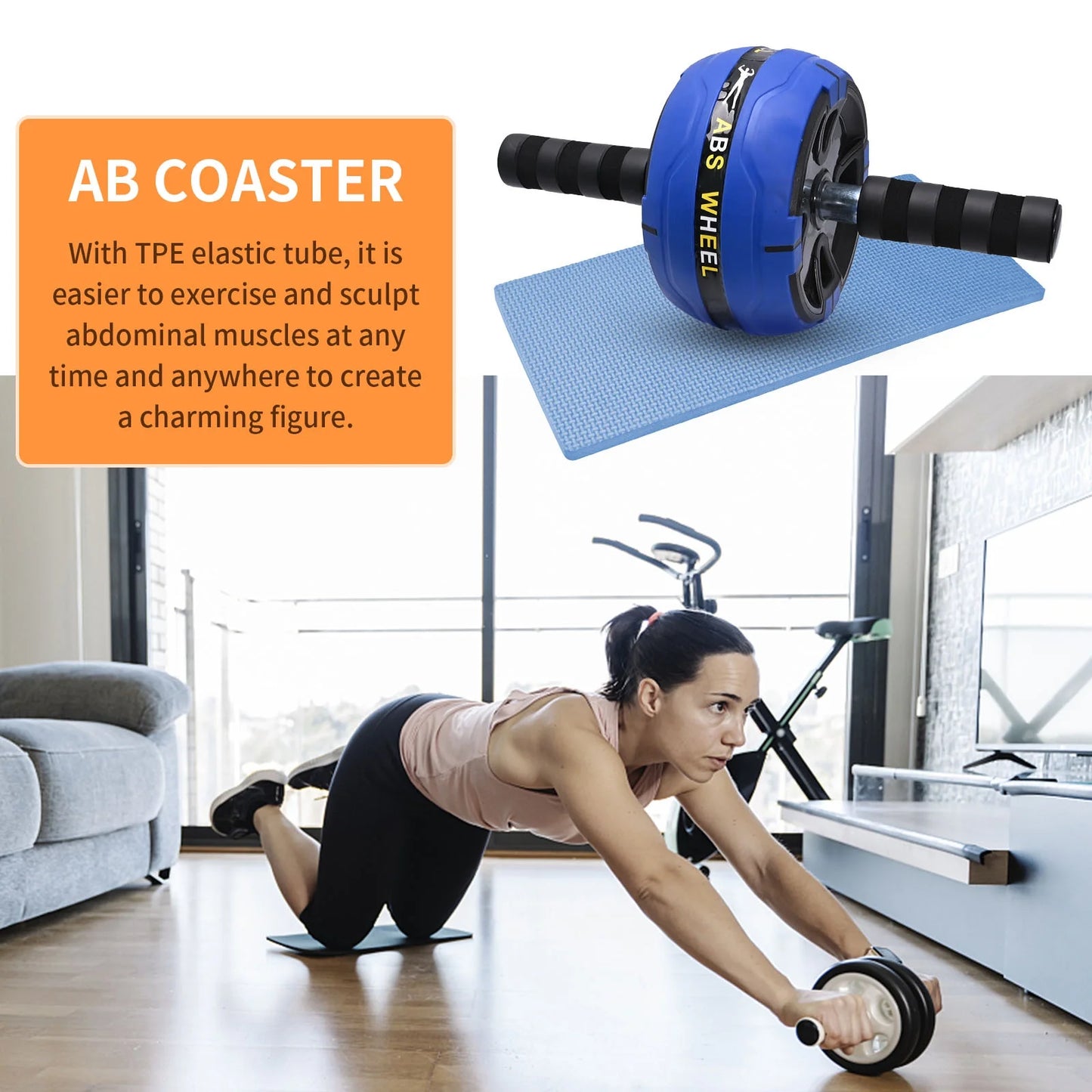 PowerCore™ 7-in-1 Ab Roller Wheel Kit: Ultimate Home Fitness Bundle