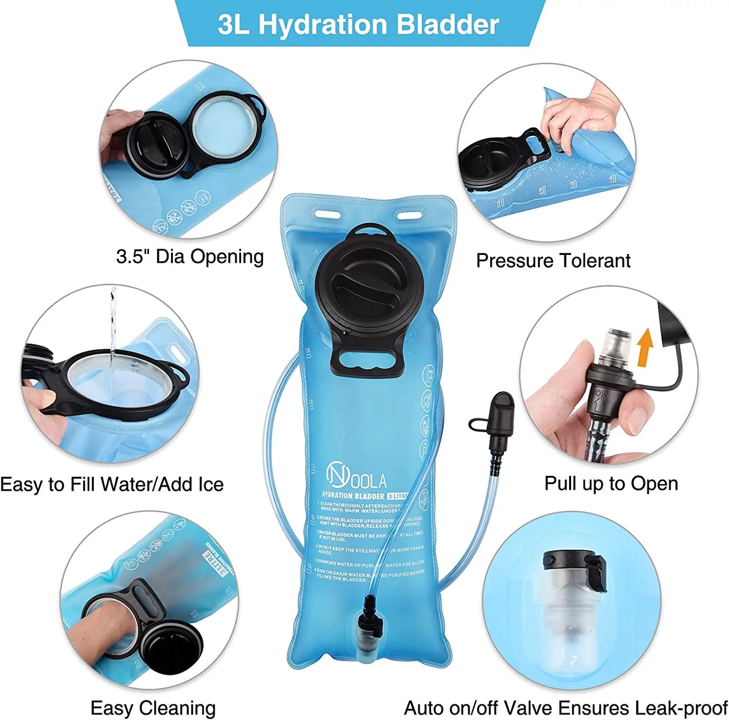 TrailQuench™ 17L Hydration Backpack with 3L TPU Bladder for Outdoor Adventures
