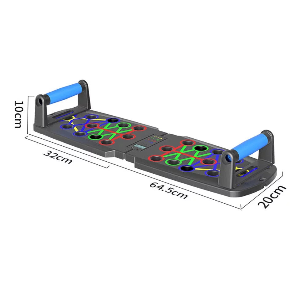 PushPro™ Portable 10-in-1 Foldable Push-Up Board with Timer