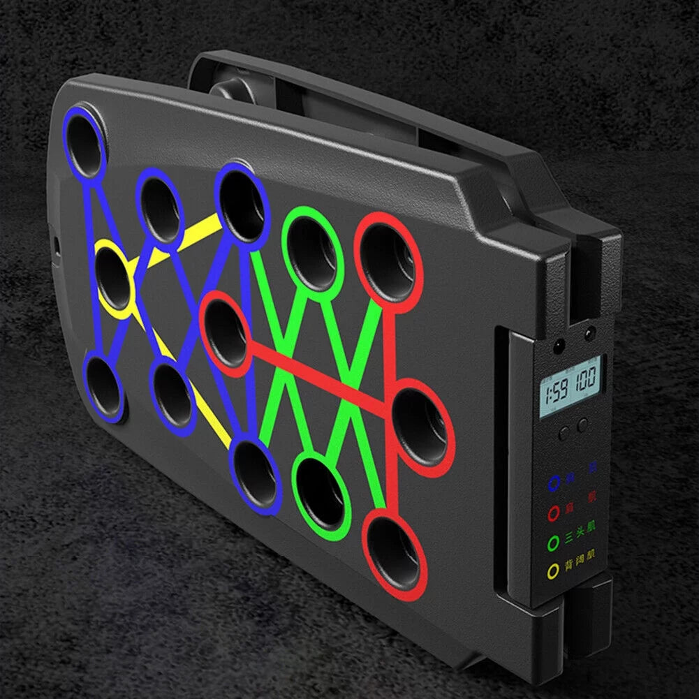 PushPro™ Portable 10-in-1 Foldable Push-Up Board with Timer