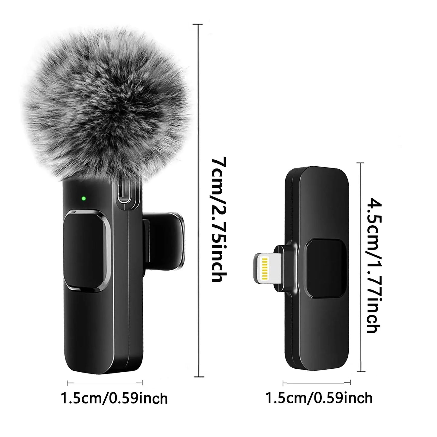 SoundSync™ Mini Wireless Lavalier Microphone: Crystal Clear Audio for Mobile Recording