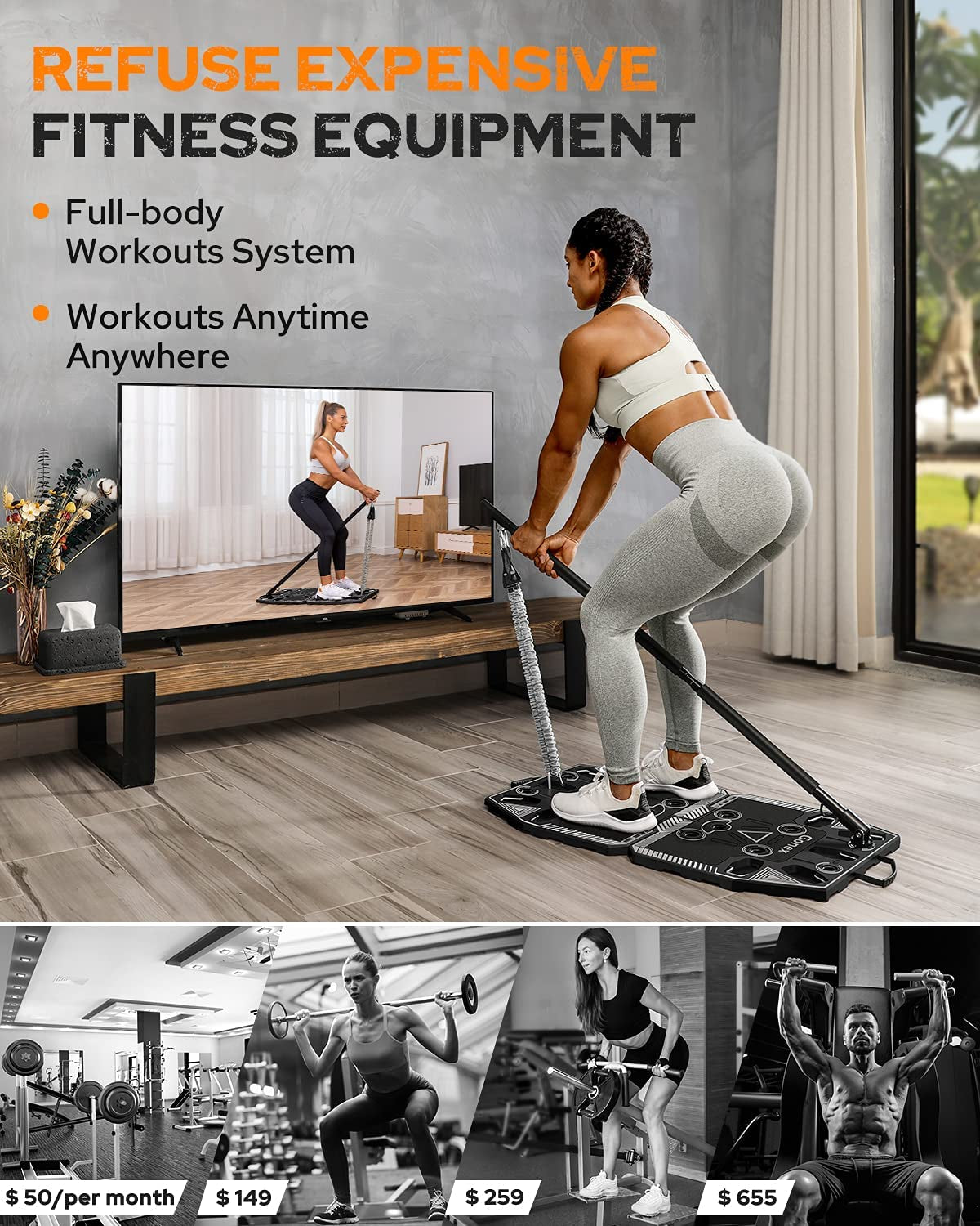 PowerCore™ Portable Home Gym: 14-in-1 Full Body Workout System