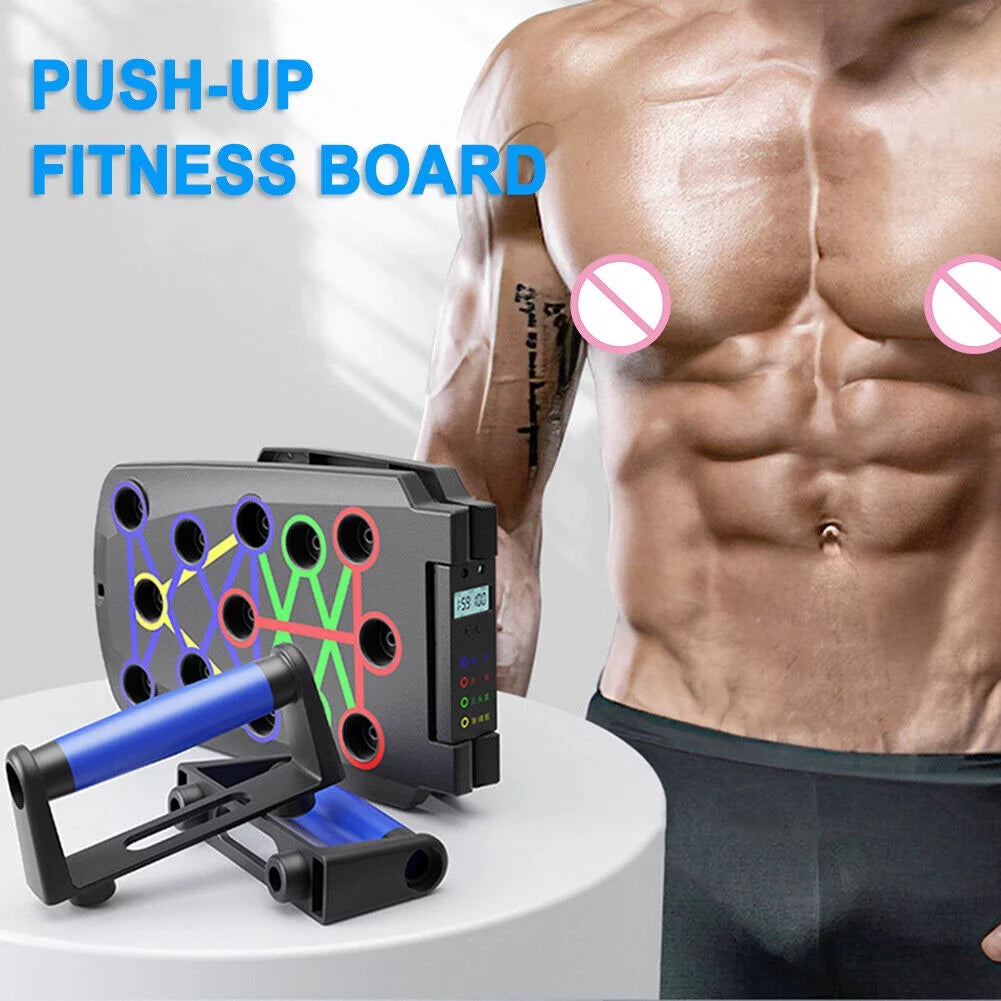 PushPro™ Portable 10-in-1 Foldable Push-Up Board with Timer