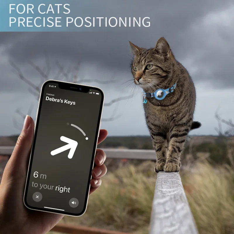TrackGuard™ Anti-Lost Pet Collar: Waterproof Reflective Collar for Apple AirTag