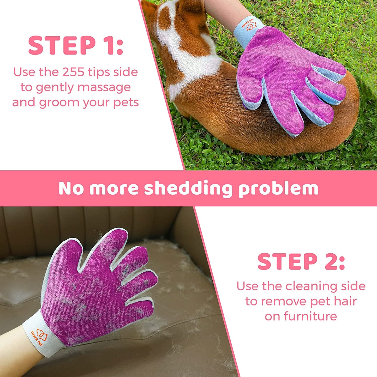 FurEase™ Pet Grooming Set: Deshedding Brush, Dematting Tools & Shedding Glove