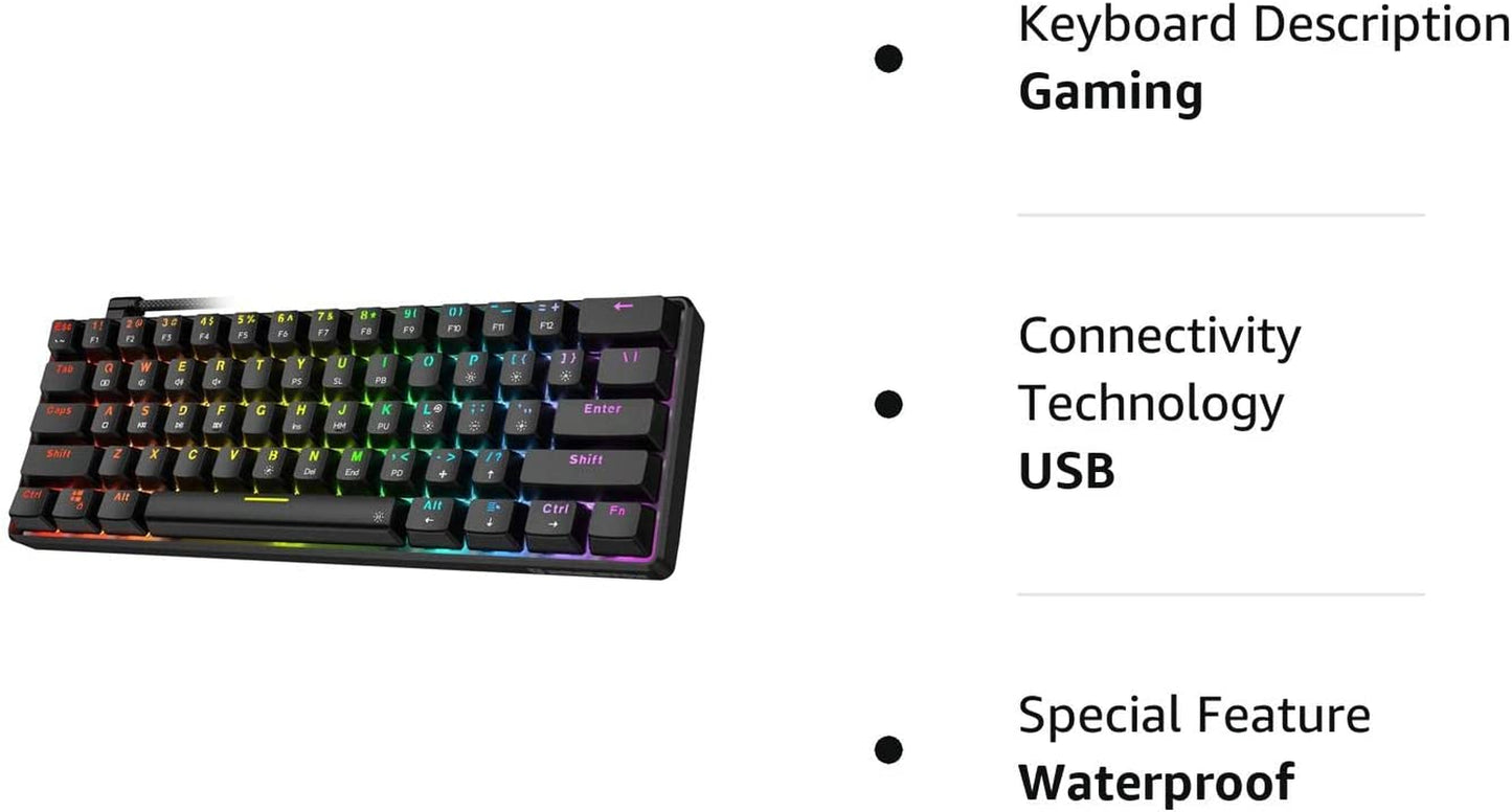 Nexa TH61 60% RGB Mechanical Keyboard - Ultra-Compact & Programmable