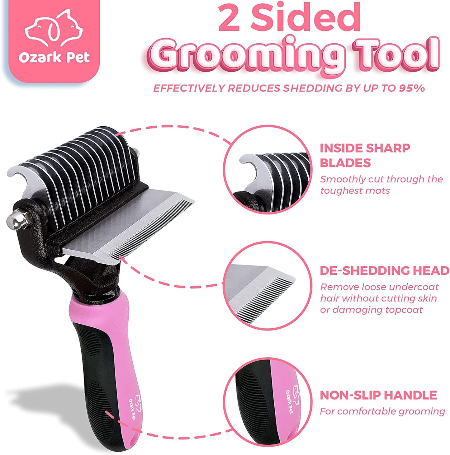 FurEase™ Pet Grooming Set: Deshedding Brush, Dematting Tools & Shedding Glove