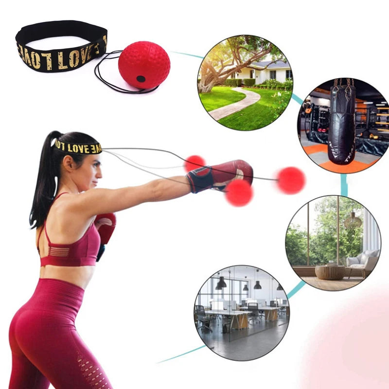 StrikePro Head-Mounted Speed Ball: PU Punch Ball for MMA and Boxing Training