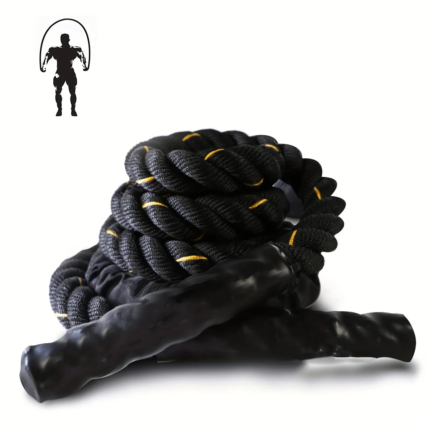 JumpoMax™ 20mm Weighted Jump Rope: 3m 2lb Heavy Fitness Training Rope