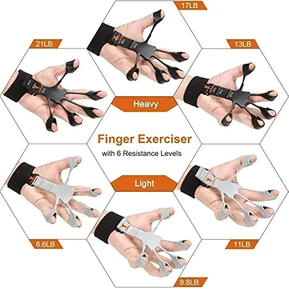 GripMaster™ Silicone Hand Strengthener: Grip Trainer & Finger Exercise Stretcher