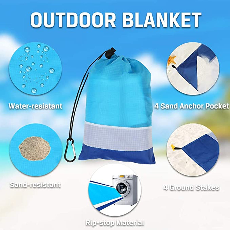 Sandscape™ Oversized Sand-Free Beach Mat: Your Ultimate Companion for Outdoor Adventures, Travel, Camping, and Picnics!