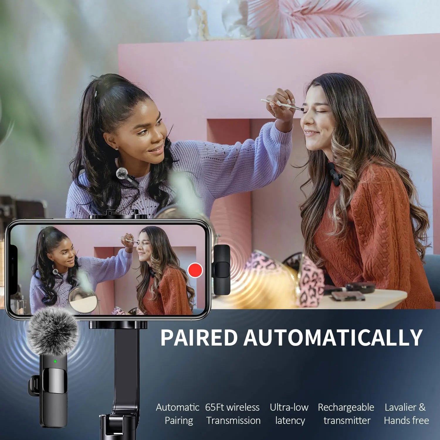 SoundSync™ Mini Wireless Lavalier Microphone: Crystal Clear Audio for Mobile Recording