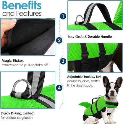 AquaPaws™ Dog Life Vest: Small Dog Life Jacket with High Flotation and Rescue Handle - Keep Your Pup Safe During Water Adventures!