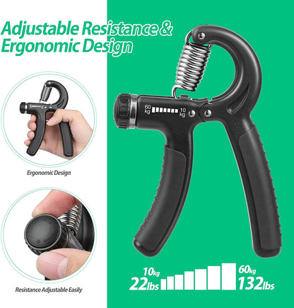 PowerGrip™ Adjustable Hand Strength Trainer: 22-132Lbs Resistance