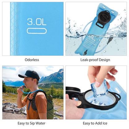 TrailQuench™ 17L Hydration Backpack with 3L TPU Bladder for Outdoor Adventures