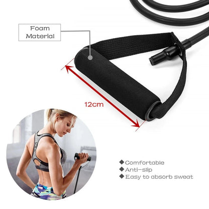 RexCore™ 5-Level Resistance Yoga Bands: Elastic Exercise Tubes for Home Workouts