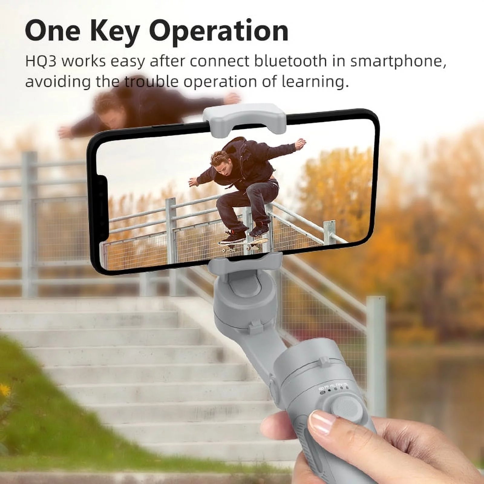 SnapSteady™ 3-Axis Foldable Gimbal: Perfect Selfies & Smooth Videos