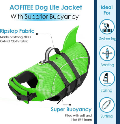 AquaPaws™ Dog Life Vest: Small Dog Life Jacket with High Flotation and Rescue Handle - Keep Your Pup Safe During Water Adventures!
