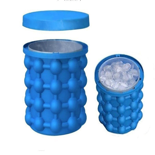 FrostFlow™ Rapid Ice Maker: Silicone Ice Cube Storage Bucket
