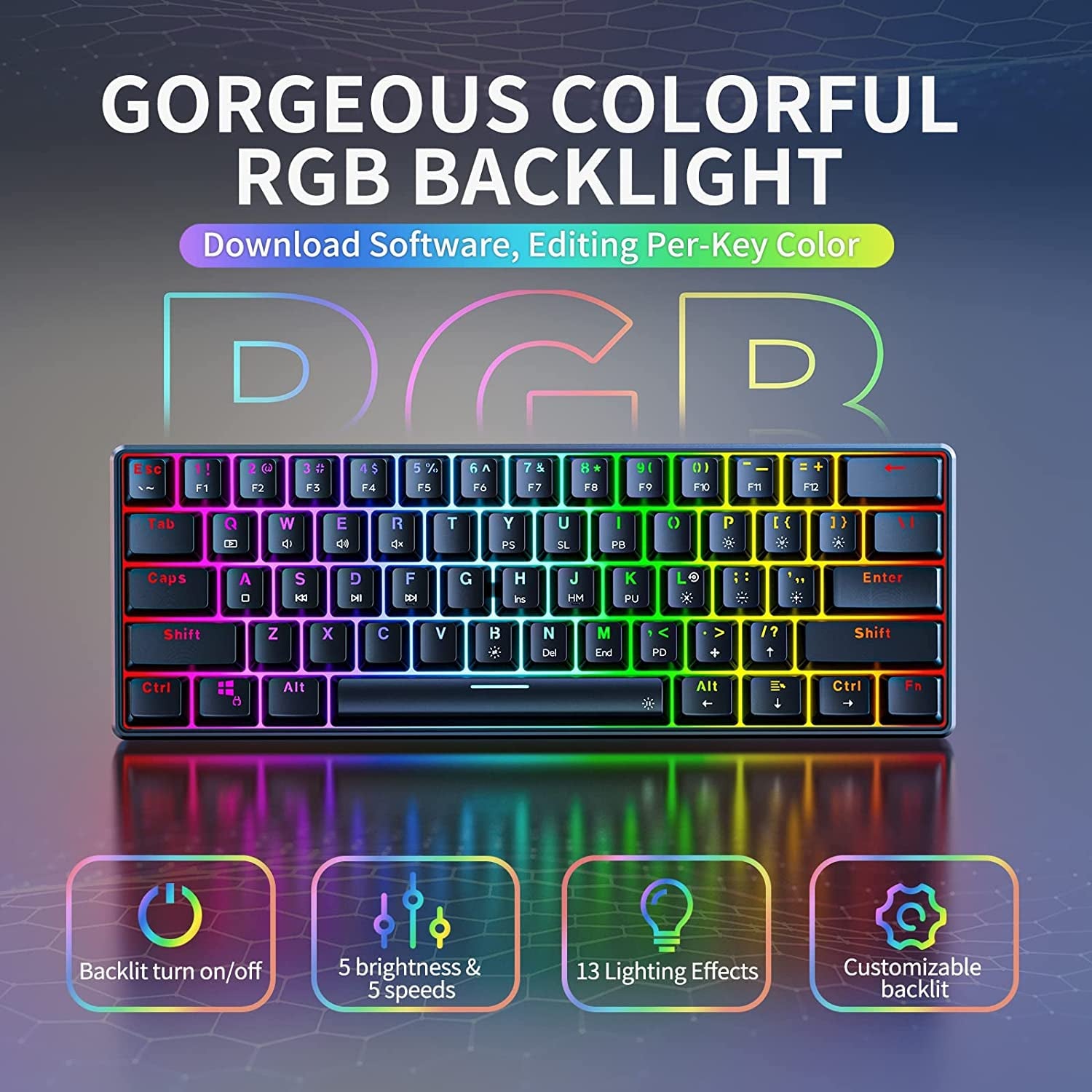 Nexa TH61 60% RGB Mechanical Keyboard - Ultra-Compact & Programmable