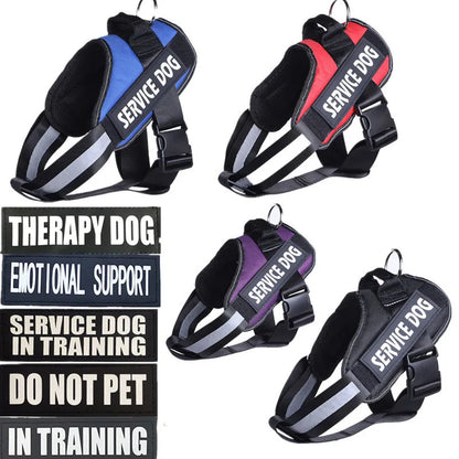 PawsGuard™ Reflective Service Dog Vest: Soft Harness with Patches